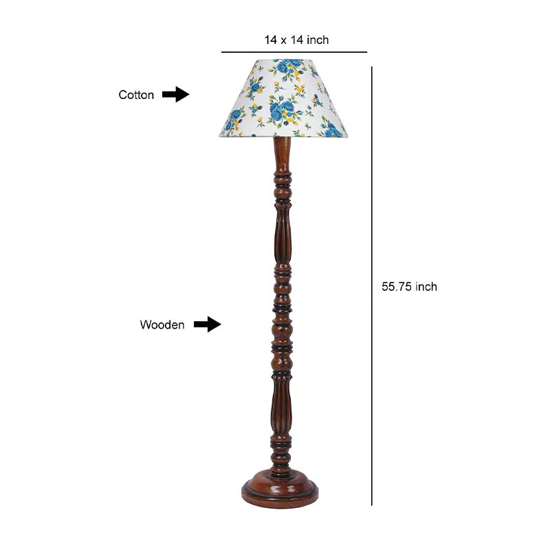 Alba Tira Vintage Wooden Floor Lamp media 5