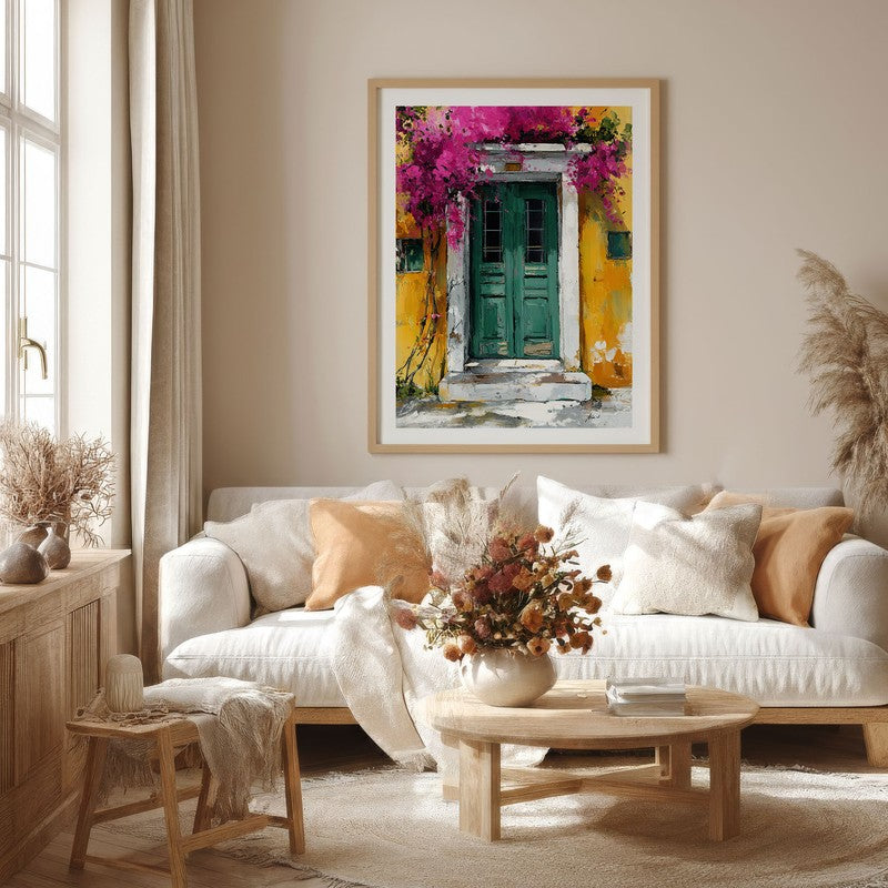 Eloria Canvas Wall Painting With Brown Frame