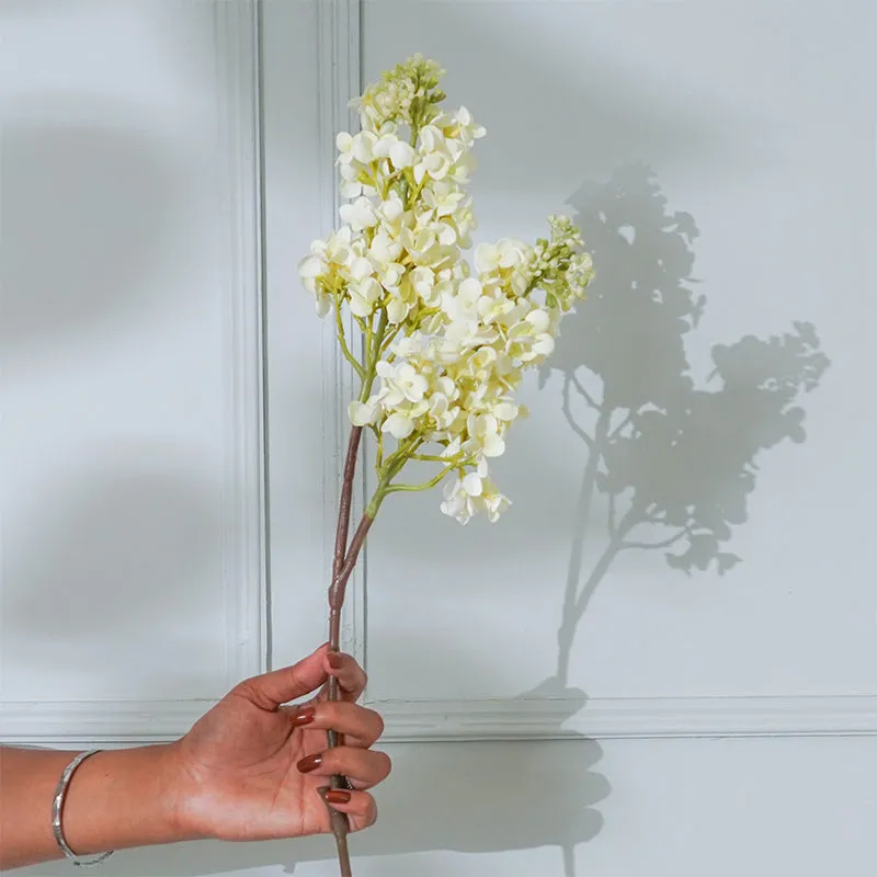Faux Silicon Lilac Lavender Flower Stick (White) - 25 CM media 3