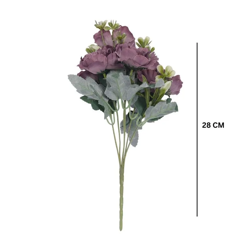 Elegant Artificial Peony Flower Bunch - Purple media 5