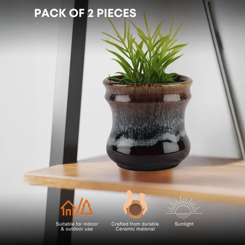 VelourVista Pots Brown - Set Of Two media 8