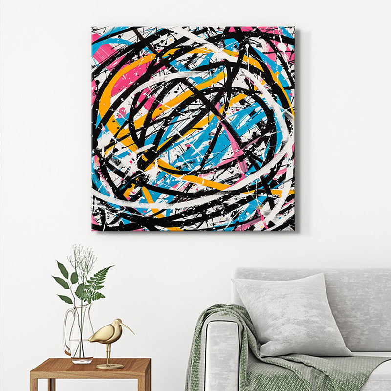 Abstract Lines Wall Painting