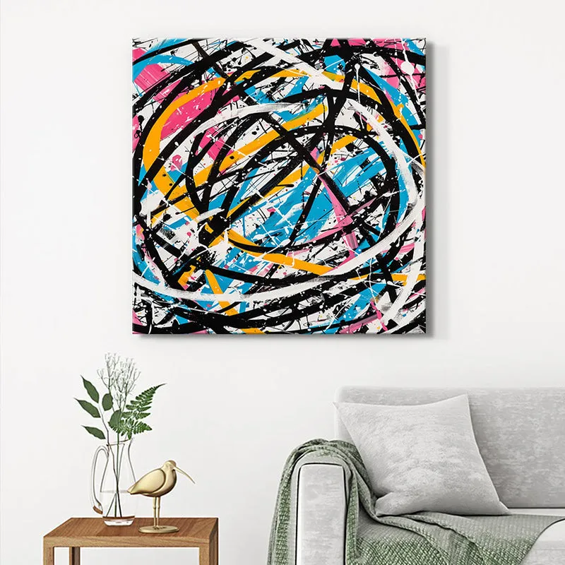Abstract Lines Wall Painting media 1