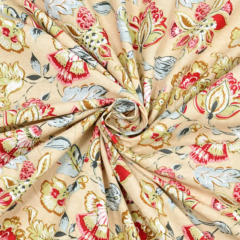Dashiki Floral Cotton Bedsheet (Yellow) - 160 TC media 5