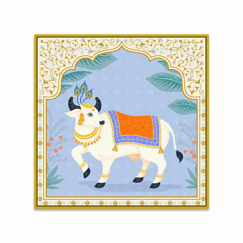 Kamadhenu Arc Wall Art With Frame media 4