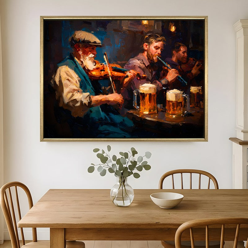 Tavern Tunes Canvas Wall Painting With Frame