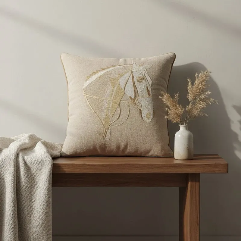 Equine Embroidered Cushion Cover media 3