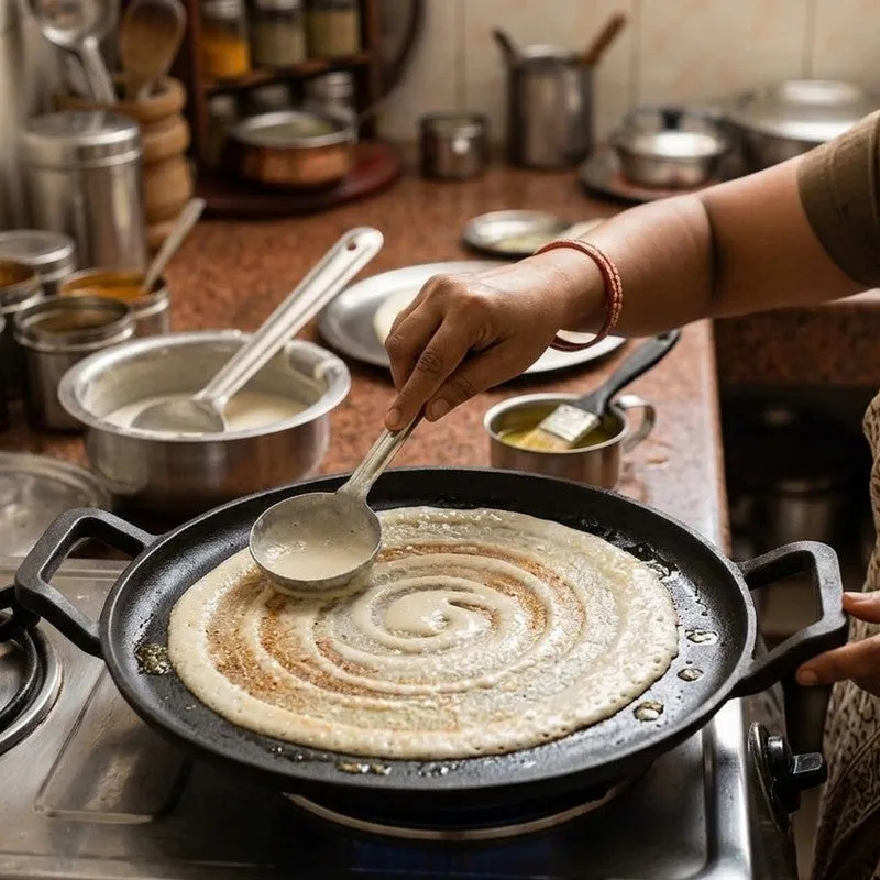 Chapati Craft Cast Iron Roti Tawa - Black media 7