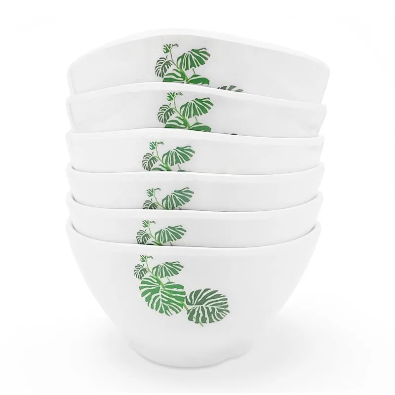 Swiss Leave Melamine Snack Bowls (240 mL Each) - Set of Six media 5