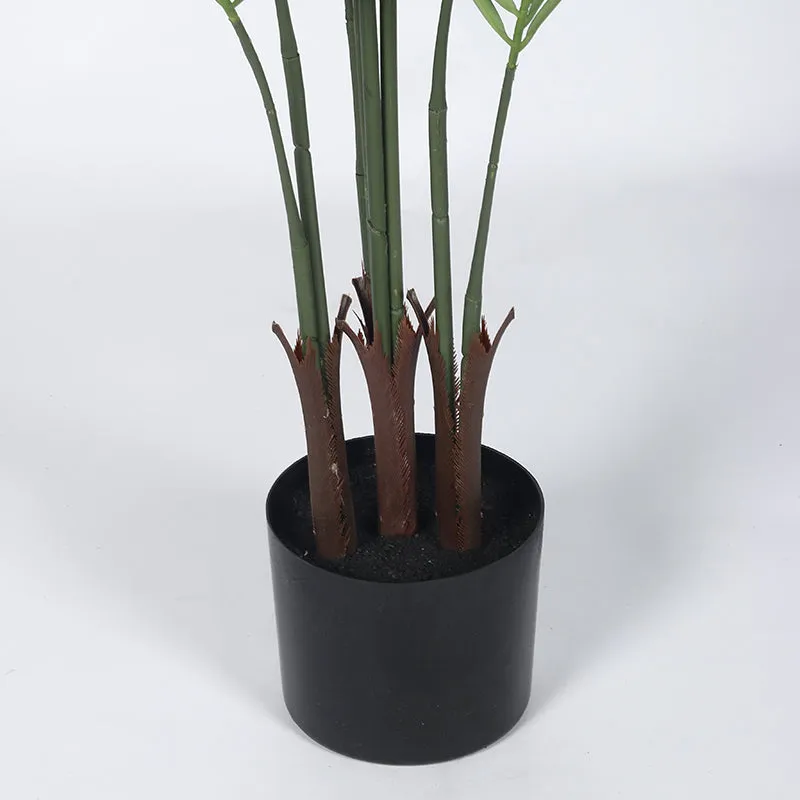 Leafinity Artificial Palm With Black Plastic Pot - 4 Feet media 5