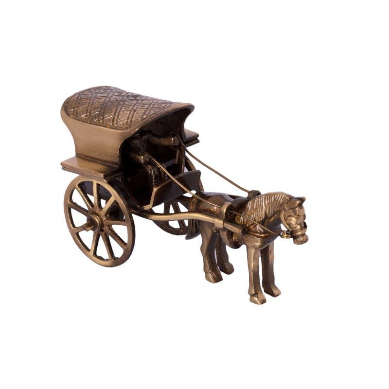 Brass Antique Horse Carriage Showpiece media 3