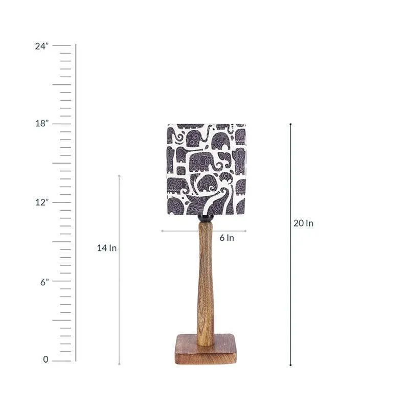 Cute Elephants Fabric Table Lamp - Multicolor media 5