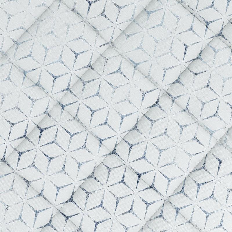 Nautica Fractal Comfort Geometric Cotton Comforter (Pastel Blue) - 150 TC/130 GSM media 6