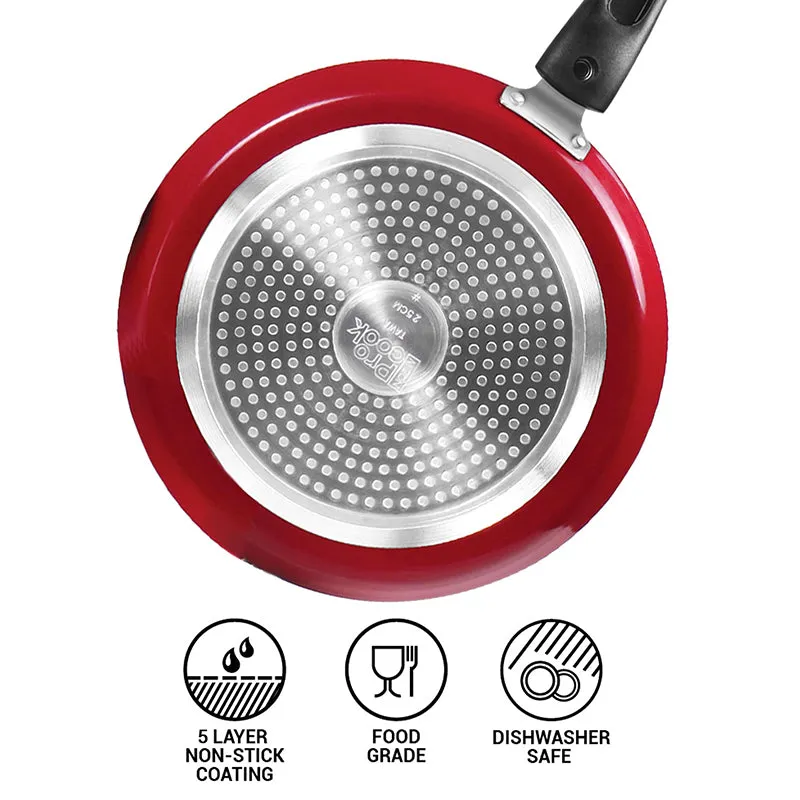 Milton Non-Stick Cookware Set (Red) - Five Piece Set media 5