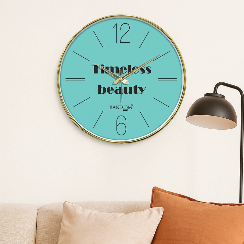 Timeless Beauty Round Analog Wall Clock - Blue