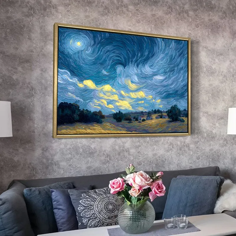 Meadow Vast Canvas Wall Painting With Frame media 6