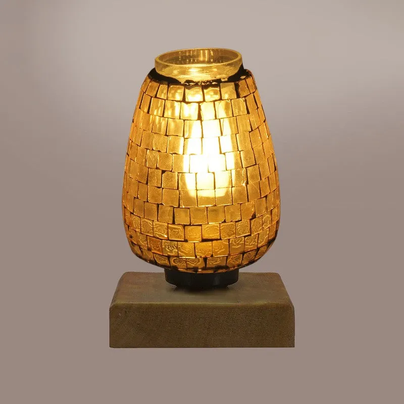 Orlina Mosaic Glass Table Lamp With Wooden Base media 8