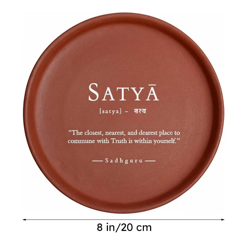 Satya- The Truth Terracotta Wall Plate media 7