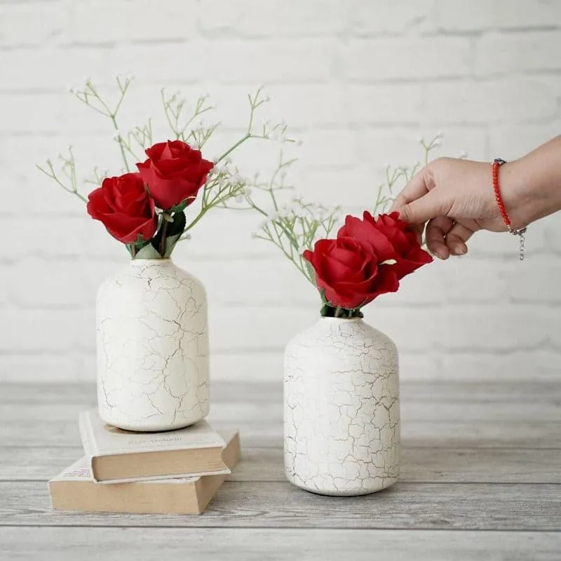 Hosanna Bottle Vase (White) - Set Of Two media 4