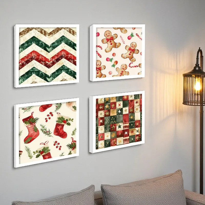 Festivo Charm Wall Painting - Set Of Four media 5