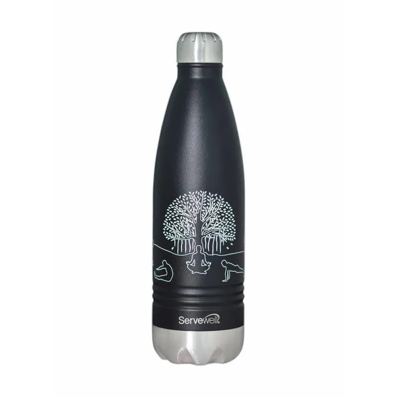 Zen Sip Hot & Cold Thermos Bottle (Black) - 1000 mL media 4