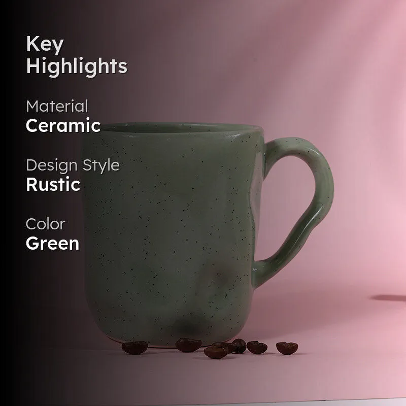 Moreno Ceramic Coffee Mug (320 mL) - Green media 2