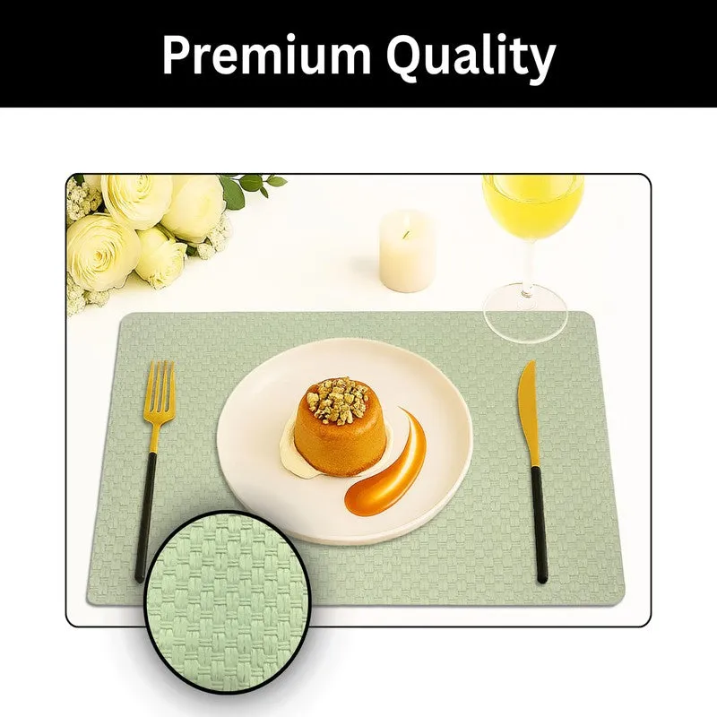 Rustayne Green Rectangle PVC Table Mats - Set Of Four media 3