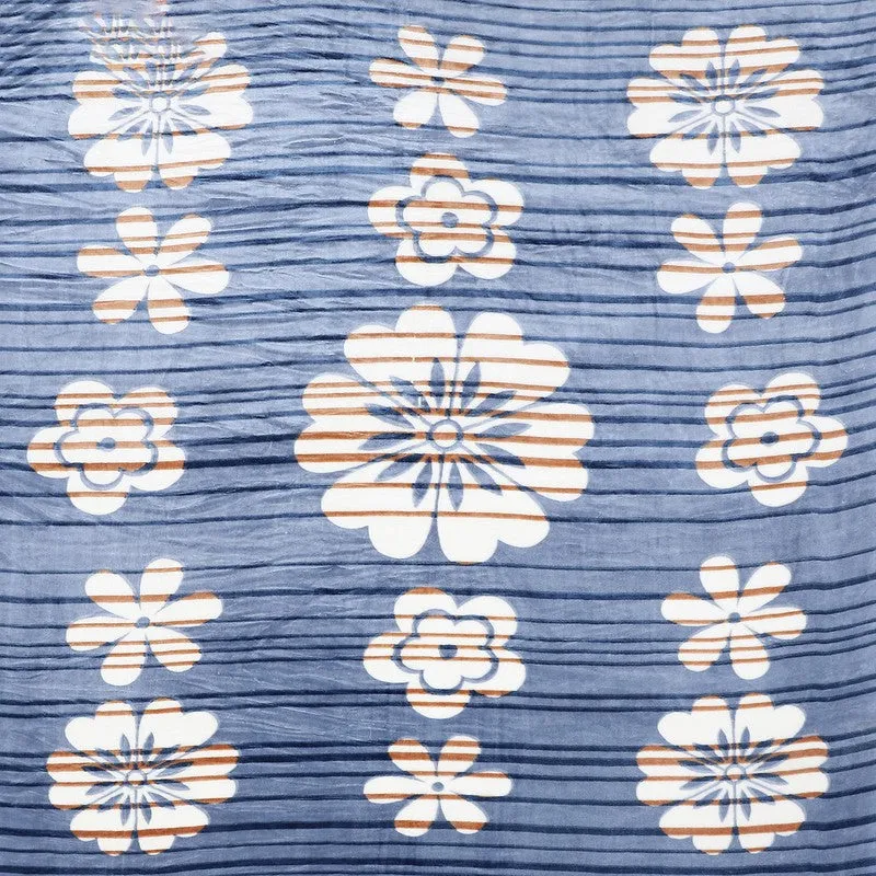 Monte Carlo Crimson Blossom Blanket (Blue) - 550 GSM media 6