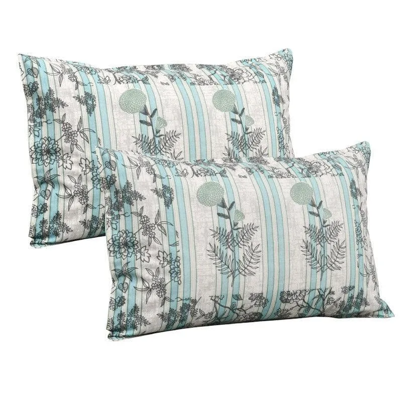 Jamesaari Printed Cotton Bedsheet (Teal) - 160 TC media 4