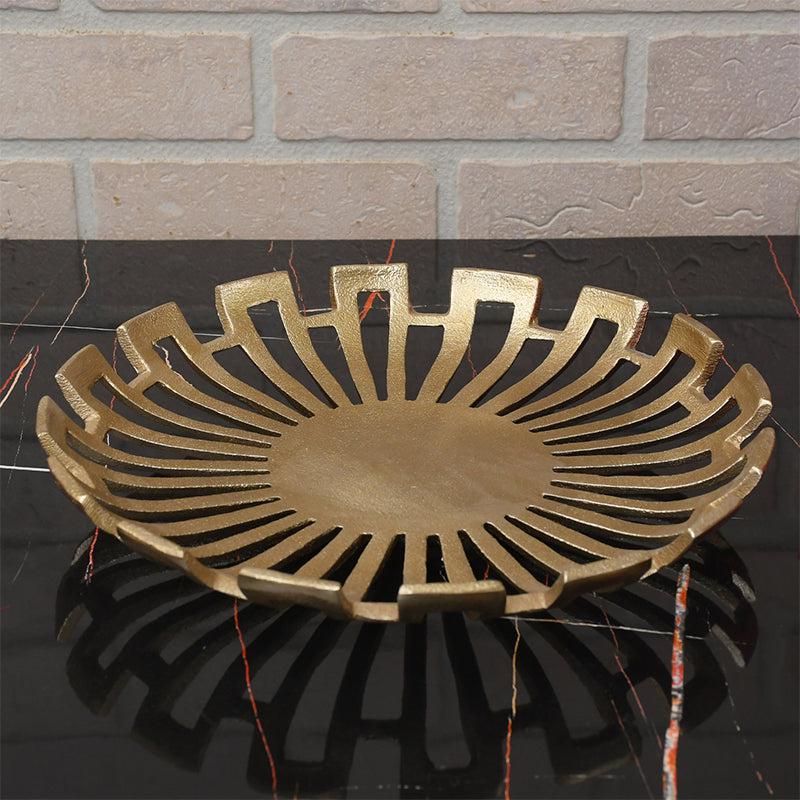 Ajra Flora Serving Tray - Golden