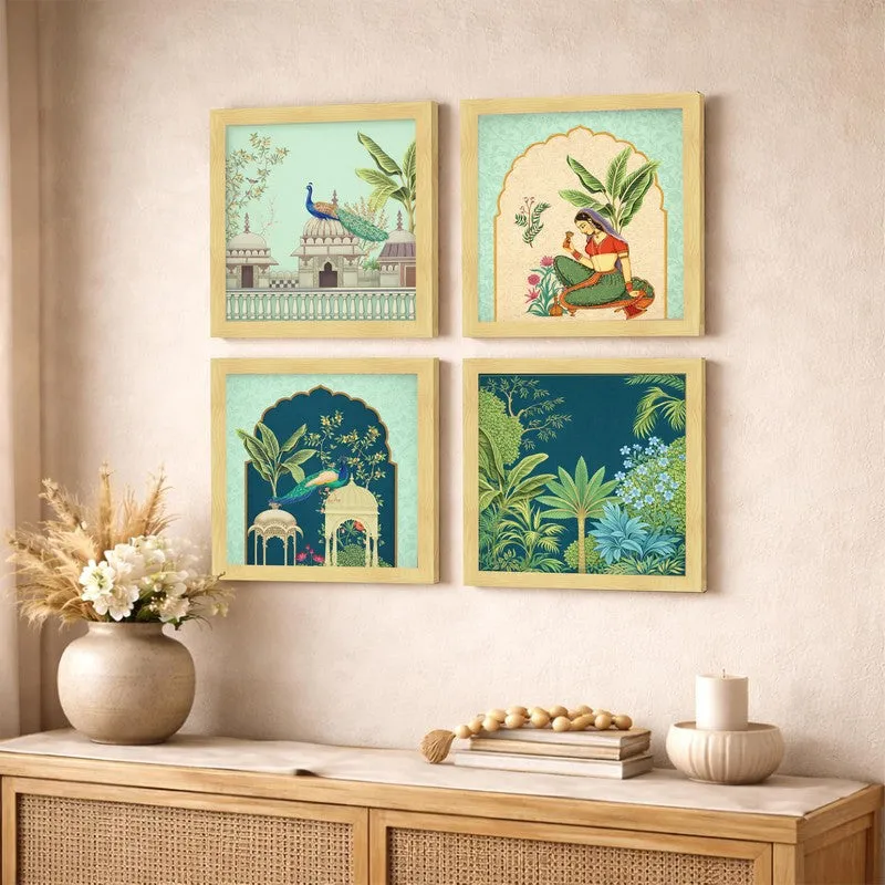 Royal Palace Courtyard Paper Wall Art - Set Of Four media 4