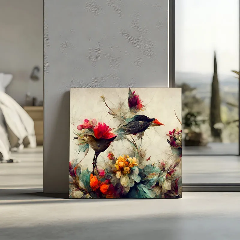 Birds & Blooms Wall Painting media 7