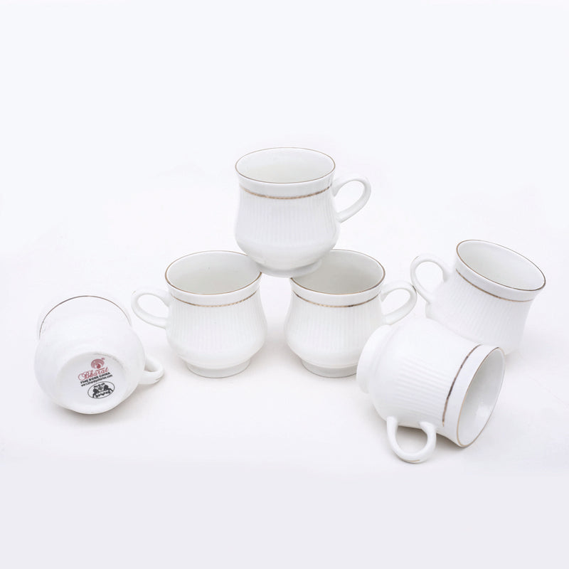 Athesis Bone China Tea Cup (175 mL Each) - Set of Six