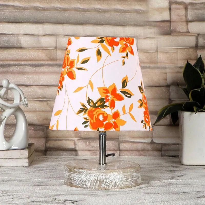 Renvo Ibis Flora Fabric Table Lamp - White,Orange media 3