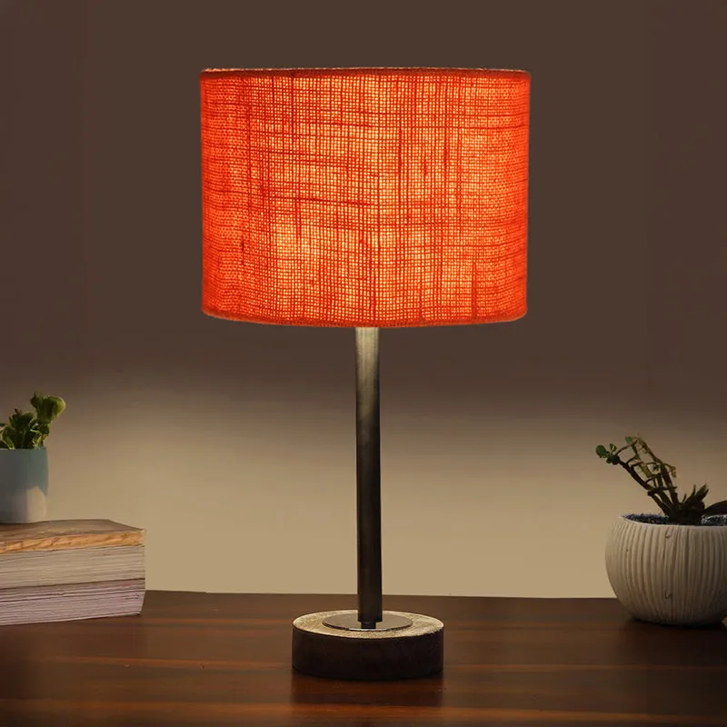 Sienna I Rodin Wooden Table Lamp - Orange,Silver,White media 1