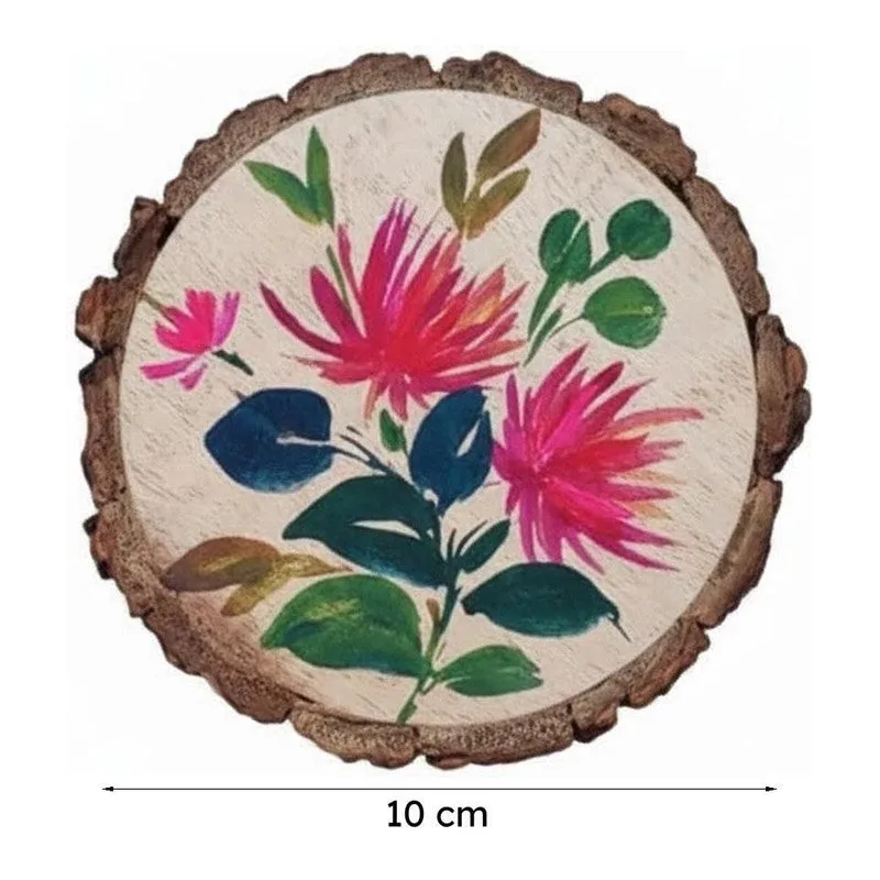 Grace Bloom Handpainted Coaster - Set Of Six media 7
