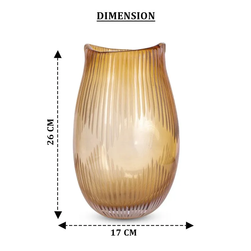 Gridon Glass Vase - Gold media 7