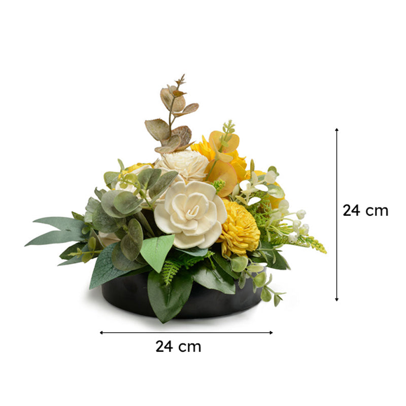 Dawn's Promise Artificial Solawood Flower Bunch With Pot image 8
