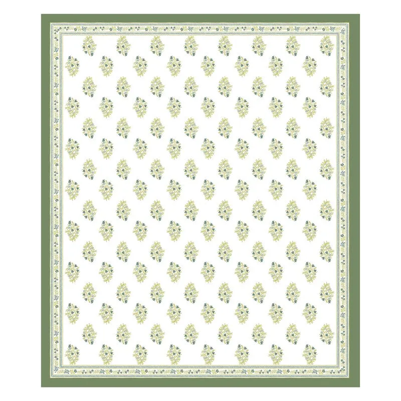 Rang Flow Cotton Bedsheet (Parrot Green,White) - 120 TC media 5