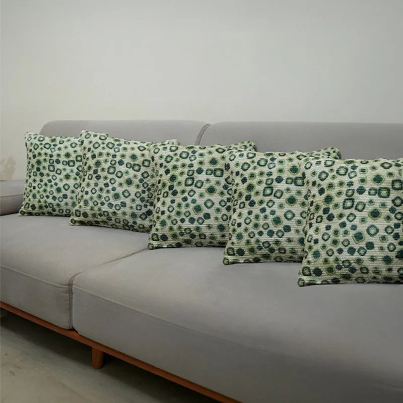 PixelMosaic Cushion Cover (Green) - Set Of Five media 5