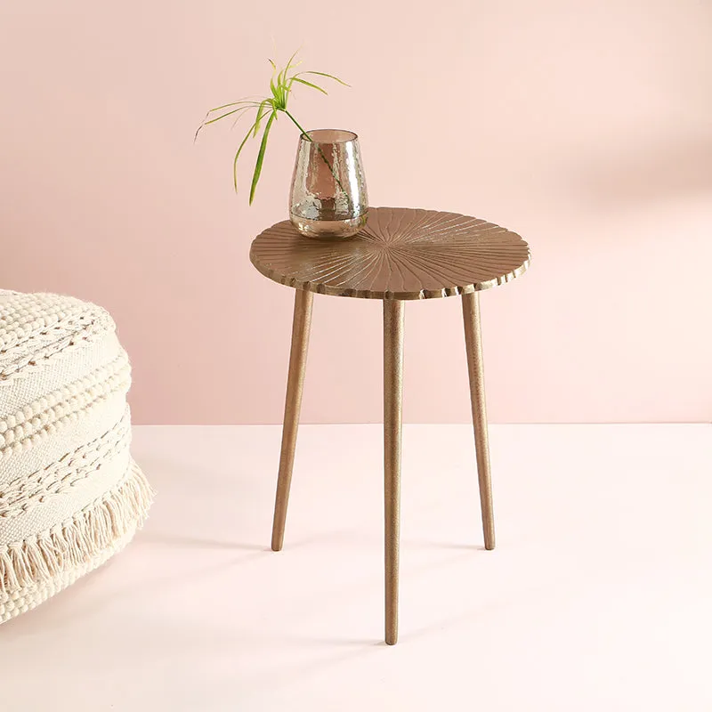 Tri Leaf Aluminium Side Table media 3