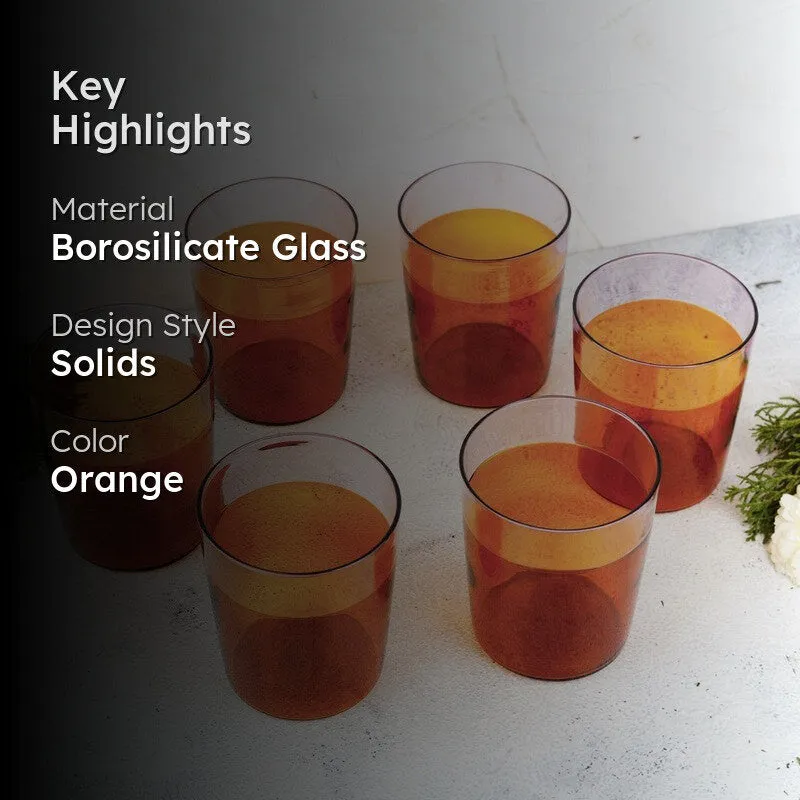 Terracotta Charm Tumbler Glasses(310 mL Each) - Set Of Six media 2