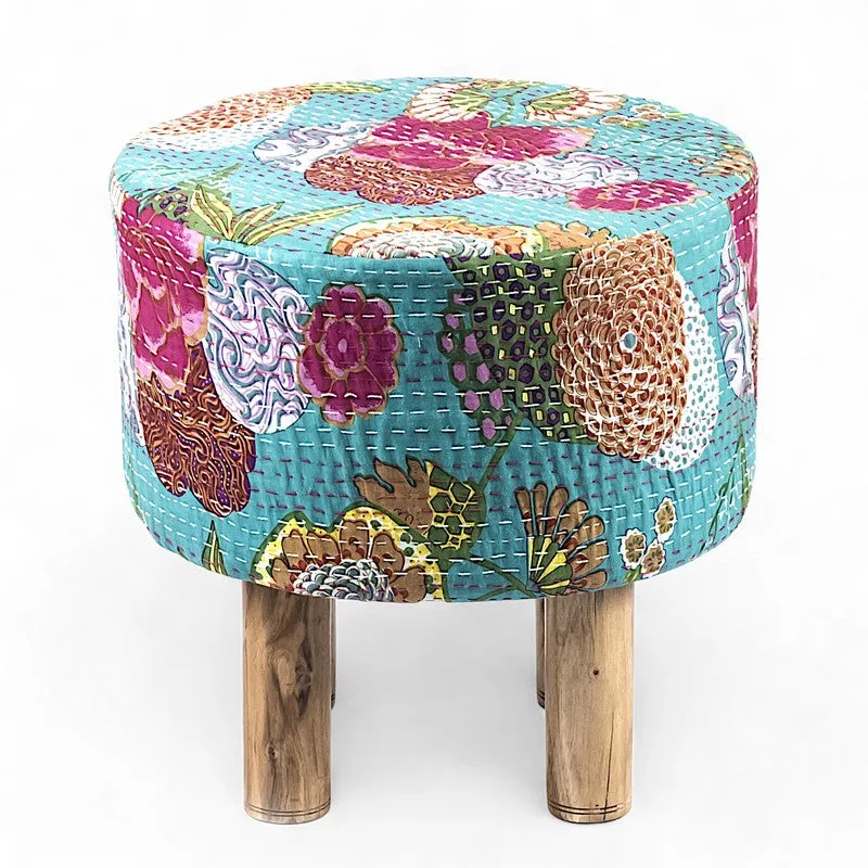 Yrixon Acacia Wooden Ottomans - Multicolor media 3