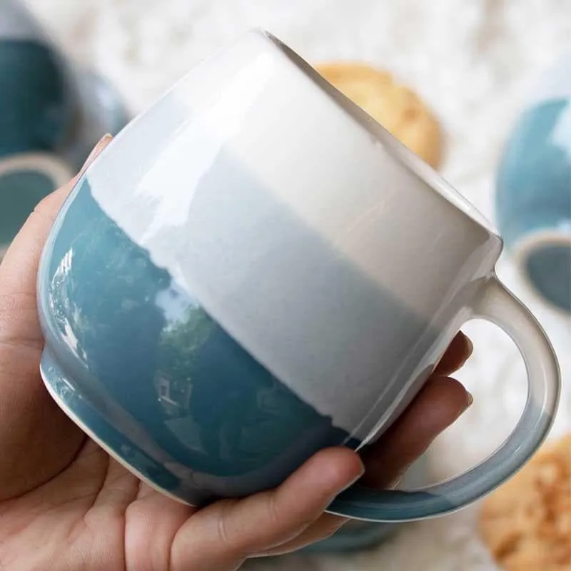 Wave Stoneware Coffee Mug (440 mL Each) - Set of Four media 7