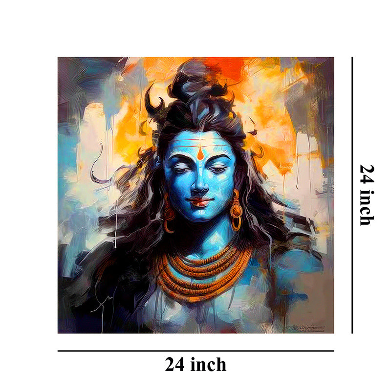 Maheswara Shiva Poly Canvas Wall Painting media 8