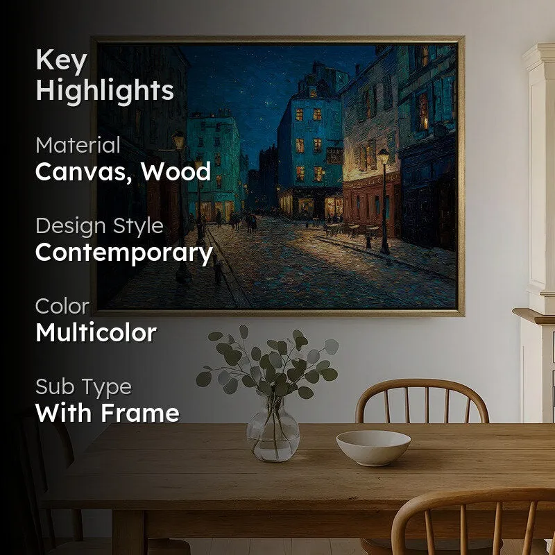 Midnight Stroll Canvas Wall Painting With Frame media 2