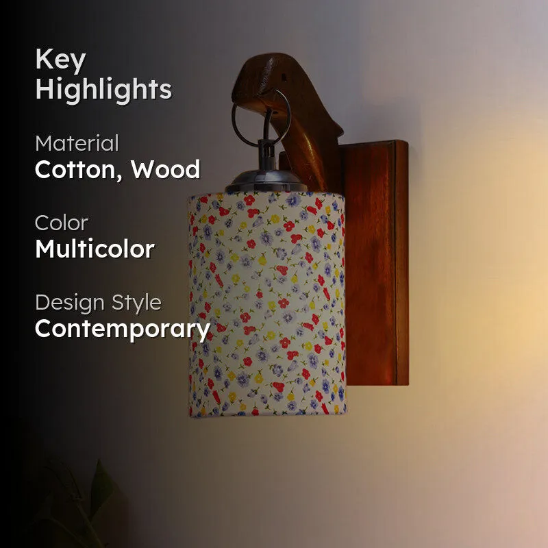 Estrella Tiny Fleurs Wooden Wall Lamp media 2