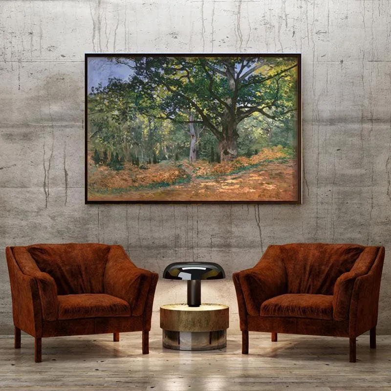 The Bodmer Oak, Fontainebleau Forest By Claude Monet - Black Frame media 4