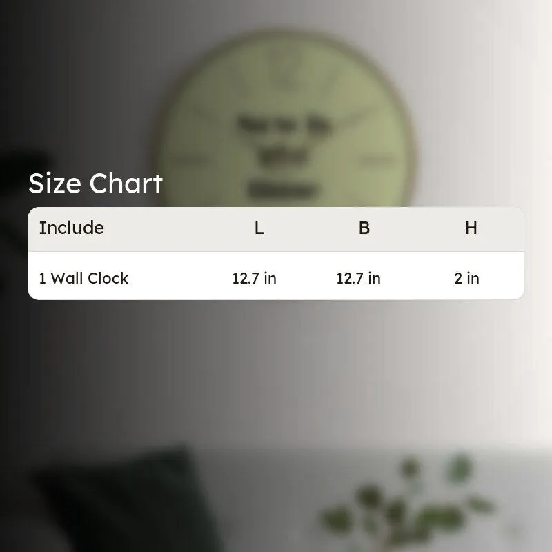 Now Is The Time Analog Wall Clock - Green media 9