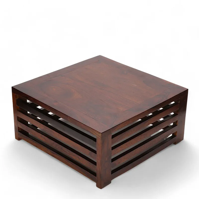 Qervon Sheesham Wooden Center Table - Dark Brown media 4